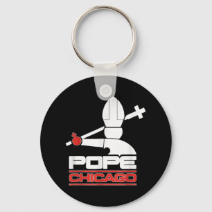 Chicago White Cassox Pope Leo T-shirt.png Keychain