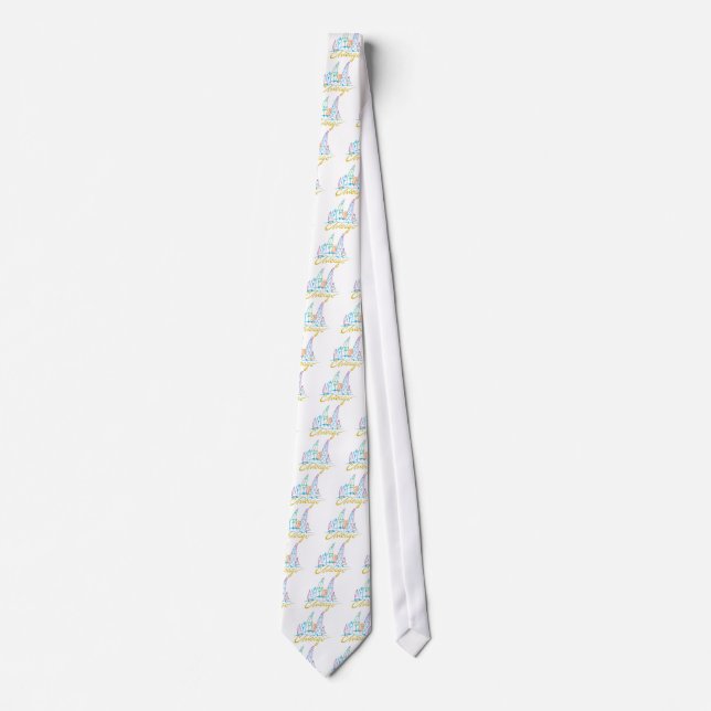 Chicago Windy City Skyline Tie (Front)