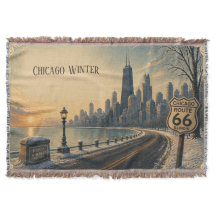 Chicago Winter Route 66 Memories Cozy