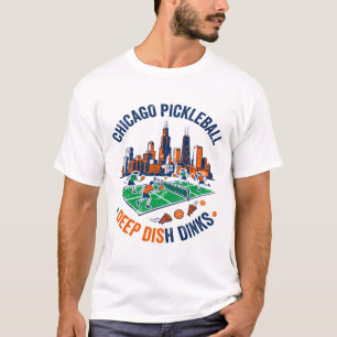 Chicago Winter Snow And Deep Dish Pizza T-Shirt