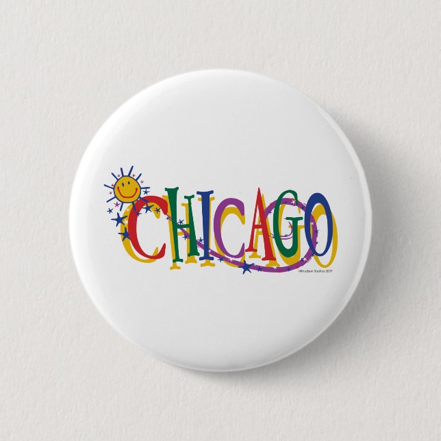 Chicago-With-SUn---KIDS 2 Inch Round Button (Front)