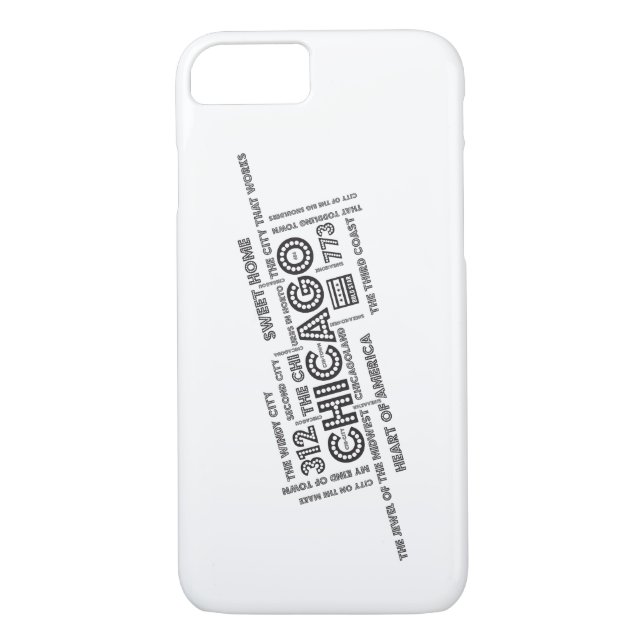 Chicago Word Cloud Case-Mate iPhone Case (Back)