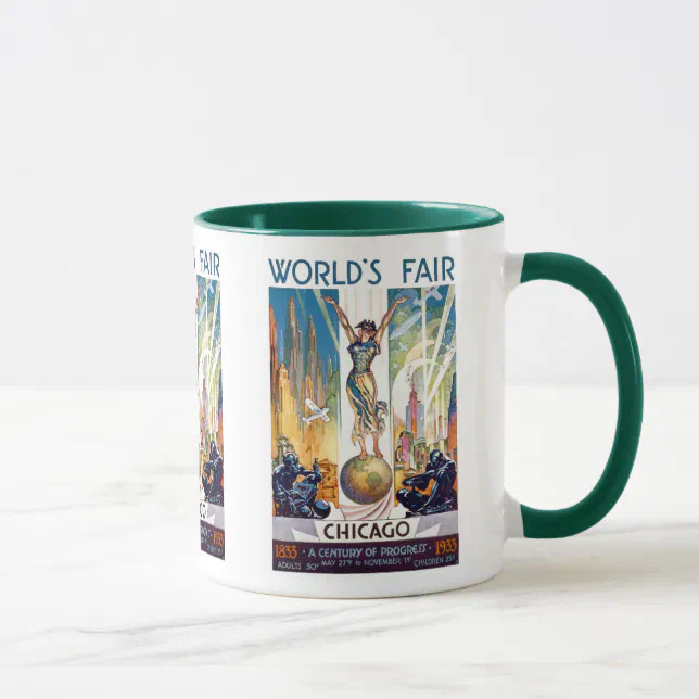 Chicago World's Fair 1933 - Vintage Retro Art Deco Mug 