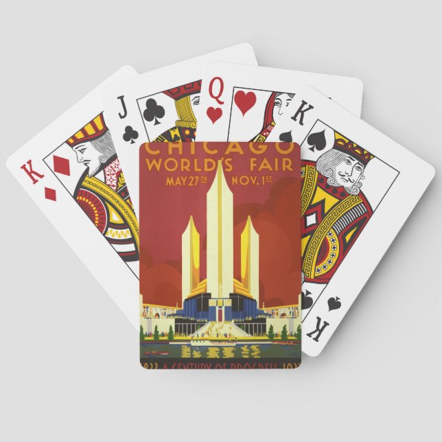 Chicago world's fair. A century of progress Playing Cards (Back)