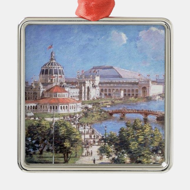 Chicago World's Fair (Columbian Exposition) Metal Ornament (Front)