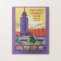 Chicago World's Fair Vintage Travel Poster