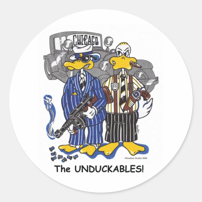 Chicago's Untouchables Classic Round Sticker (Front)