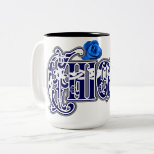 Chicana Bandana print Two-Tone Coffee Mug
