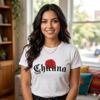 Chicana Red Rose T-shirt