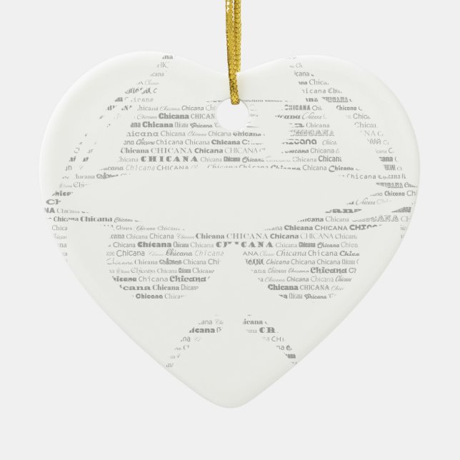 Chicana rides low text lowrider ceramic ornament (Front)