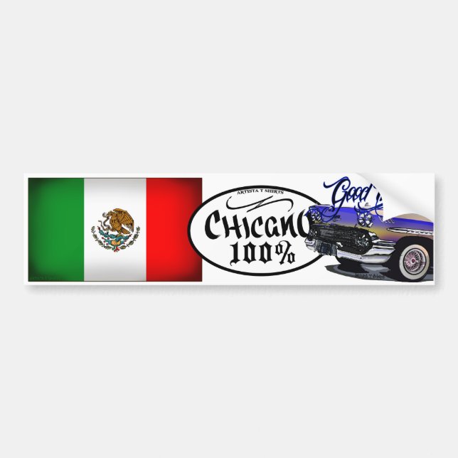 CHICANO 100%  STICKER  2 (Front)