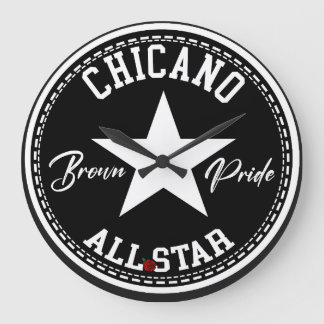 Chicano Brown Pride Wall clock