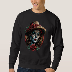 Chicano Chicana La Raza Barrio Tattoo Art Death 1 Sweatshirt