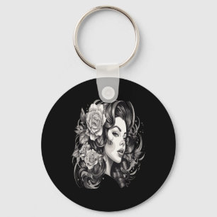 Chicano Chicana La Raza Barrio Tattoo Art Death _6 Keychain