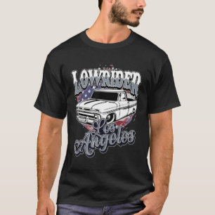 Chicano Low Rider Truck American Flag Los Angeles T-Shirt