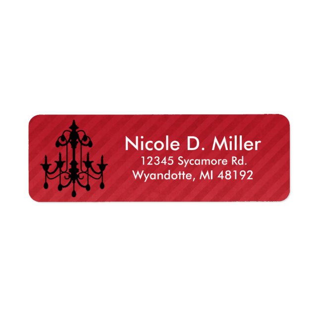 Chich Chandelier Return Address Labels (Front)