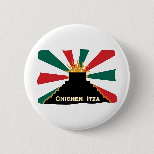 Chichen Itza 2 Inch Round Button (Front)