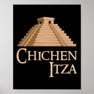 Chichen Itza And Pyramid For Summer Archeological Poster