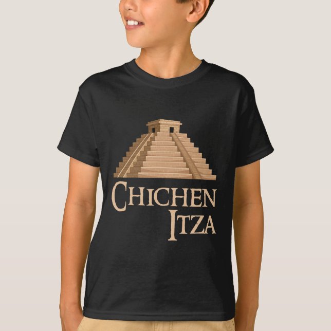 Chichen Itza And Pyramid For Summer Archeological  T-Shirt (Front)