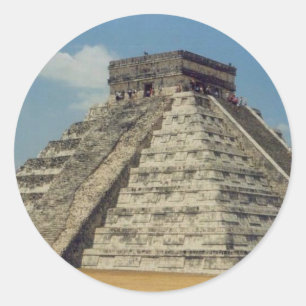 Chichen Itza Classic Round Sticker