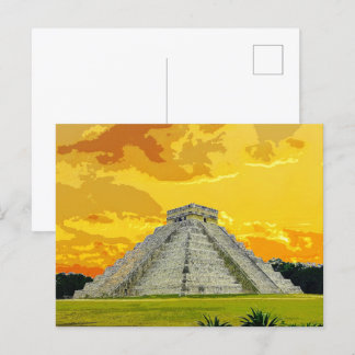 Chichen Itza Mexico Pyramid Ancient Architecture Postcard