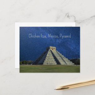 Chichen Itza, Mexico, pyramid Postcard