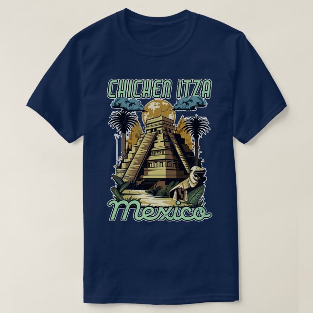 Chichen Itza Mexico Pyramids T-Shirt (Design Front)