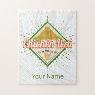 Chichen Itza Mexico Retro Mayan Vintage Yucatan Jigsaw Puzzle