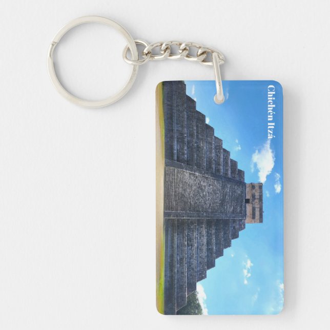 Chichén Itzá Mexico Souvenir Acrylic Keychain (Devant)