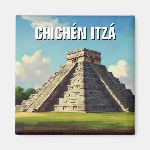 Chichen Itza Mexico Travel Beach Magnet