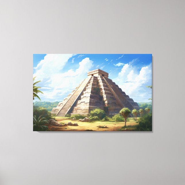 Chichen Itza, Stretched Canvas Print (Front)