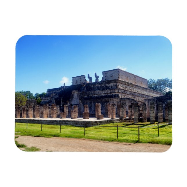 Chichen Itza. Temple warriors Magnet (Horizontal)