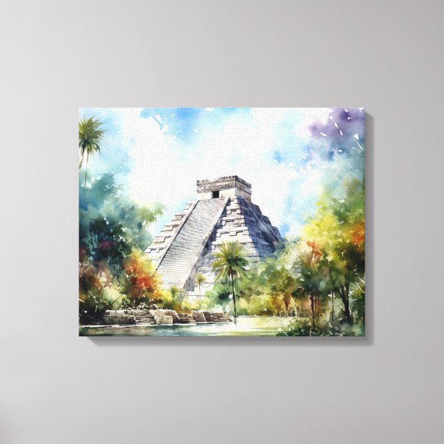 Chichen Itza, toile étirée (Recto)