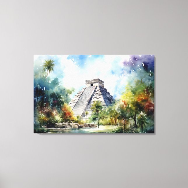 Chichen Itza, toile étirée (Recto)