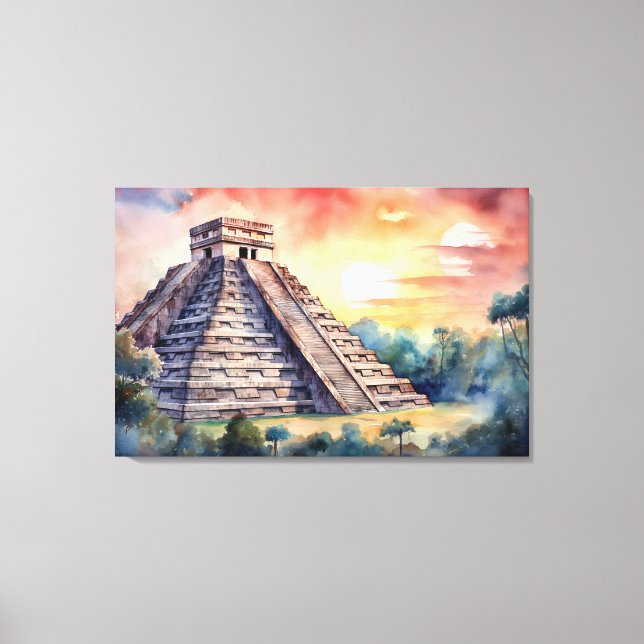 Chichen Itza, toile étirée (Recto)
