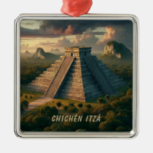 Chichén Itzá Yucatá Mexico Landscape Travel Metal Ornament