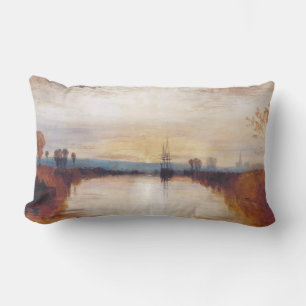 Chichester Canal by Joseph William Turner Lumbar Pillow
