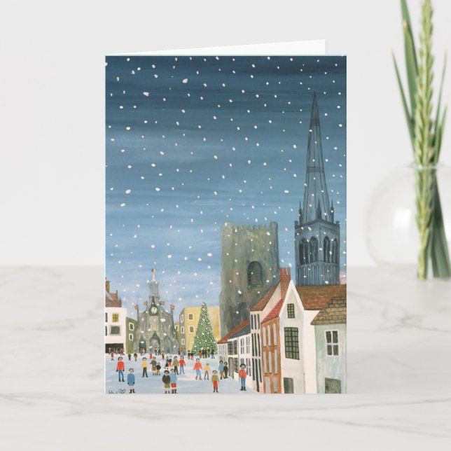 Chichester Cathedral A Snow Scene Holiday Card (Front)