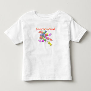 Chick and Balloons Kindergarten Graduation Toddler T-shirt