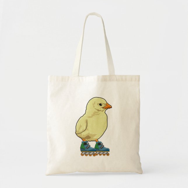 Chick as Inline skater with Inline skates Tote Bag (Front)