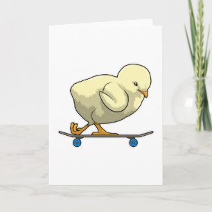 Chick as Skater with Skateboard Card