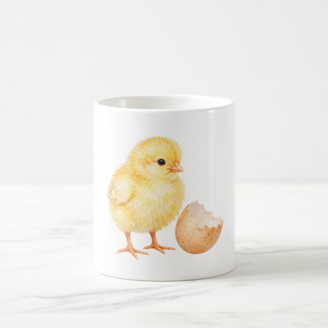 Chick Beside a Cracked Eggshell Coffee Mug (Center)