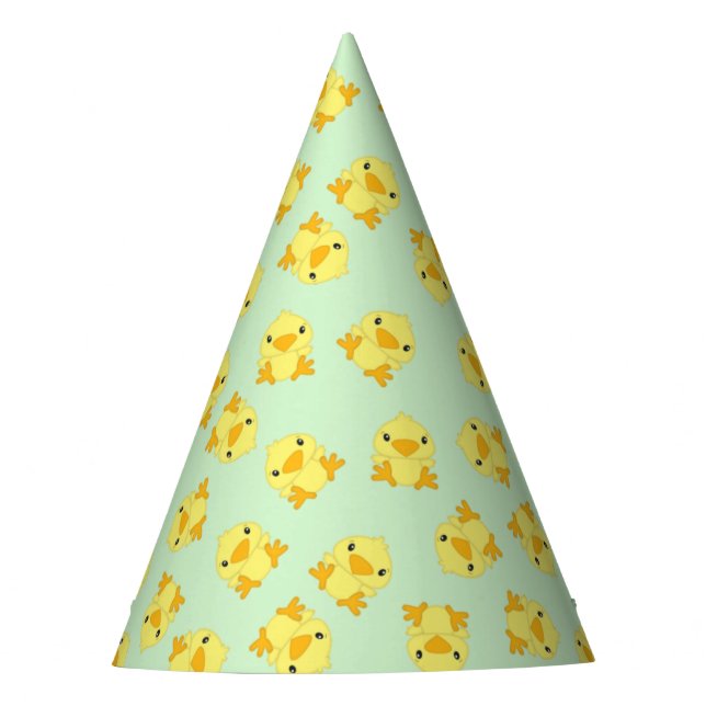 Chick Birthday Party Spring Party Hat (Front)
