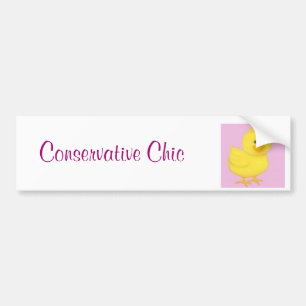 chick, Conservative Chic Bumper Sticker