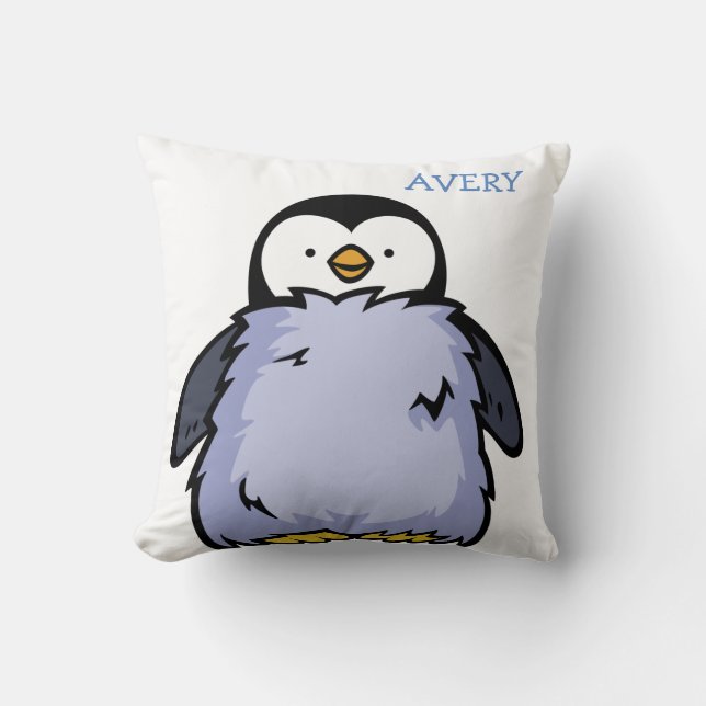 Chick de pingouin personnalisé Gros coussin (Recto)