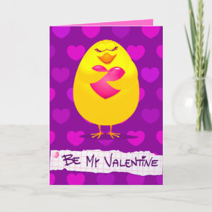 Chick doux amoureux du message, carte