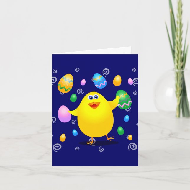 Chick drôle de Pâques, carte (Devant)