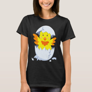 Chick hatches out of egg chicken chick with egg sh T-Shirt
