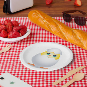 Chick Hatching Yellow Chicken Paper Plates