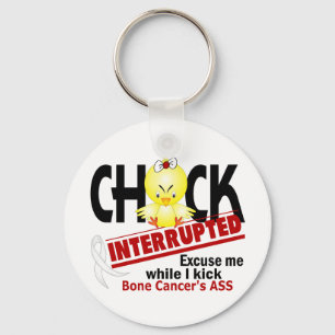 Chick Interrupted 2 Bone Cancer Keychain